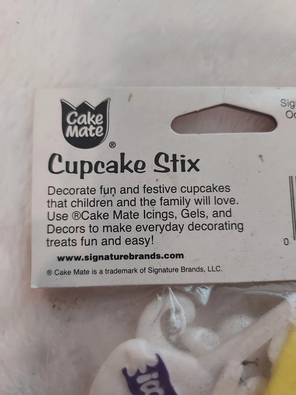 Halloween Cake Cupcake Stix Decor White & Orange 24 Pieces Pumpkins & Ghosts